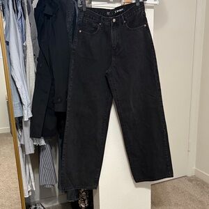 GAP High-Rise Relaxed Straight Black Jeans